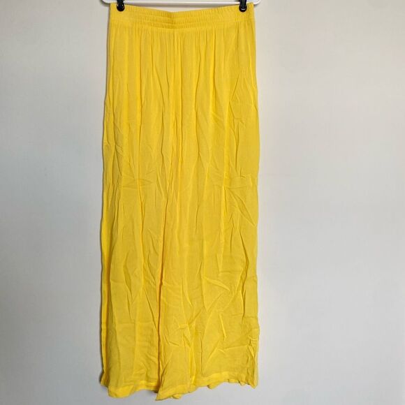 L’Agence Nikita Wide Leg Pants Crepe Plisse Light Maize Rayon Size Large NWT - Picture 6 of 14